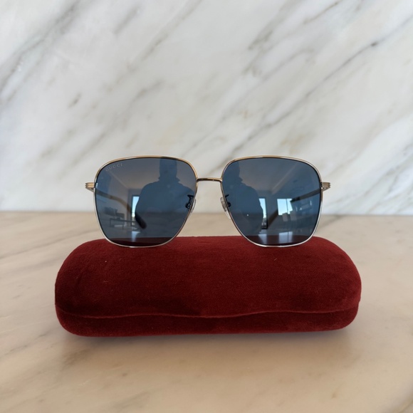 Gucci Metal Square Sunglasses (Lightly Used, Excellent Condition) - Picture 1 of 6